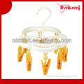 Plastic hanging clothes drying rack